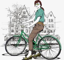 骑自行车美女骑自行车的美女高清图片