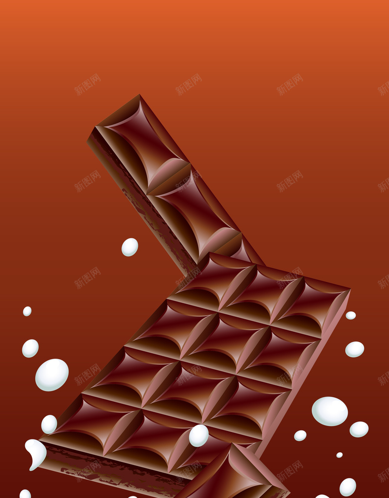 巧克力牛奶食品海报背景矢量图ai设计背景_新图网 https://ixintu.com 几何 巧克力 扁平 海报背景 渐变 牛奶 素材 素材海报 背景 矢量图