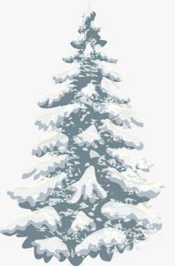 自然圣诞树白色简约圣诞树高清图片