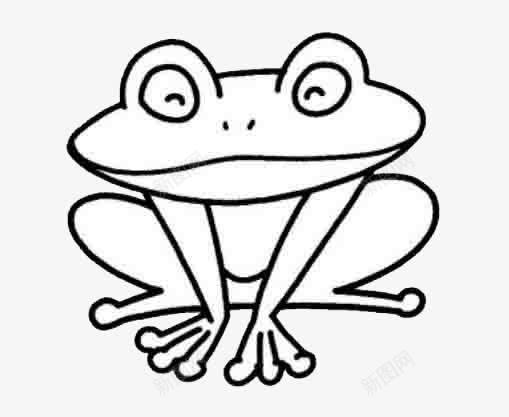 闭眼睛的青蛙png免抠素材_新图网 https://ixintu.com 卡通 卧立 手绘 简笔画 青蛙