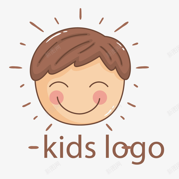 小男孩logo矢量图图标eps_新图网 https://ixintu.com logo 可爱 小男孩 矢量图