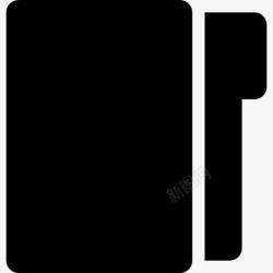 一个标签黑色的文件夹工具形状与一个标签图标高清图片