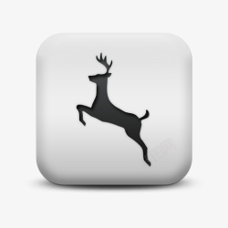 deer不光滑的白色的广场图标动物动物高清图片