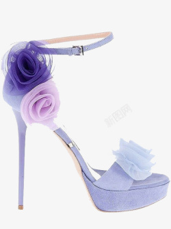 女高跟鞋紫色素材