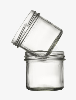 果酱瓶透明空的果酱瓶子实物高清图片
