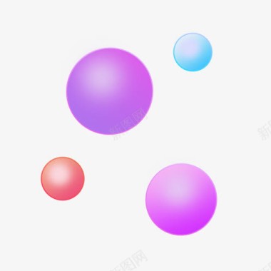 彩色气泡球图标图标