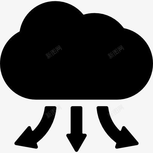数据云计算图标png_新图网 https://ixintu.com 云 云存储 接口 数据存储 文件存储 箭