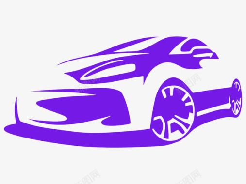 紫色汽车图标图标