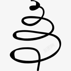 绘制图标圣诞树绘制螺旋线图标高清图片