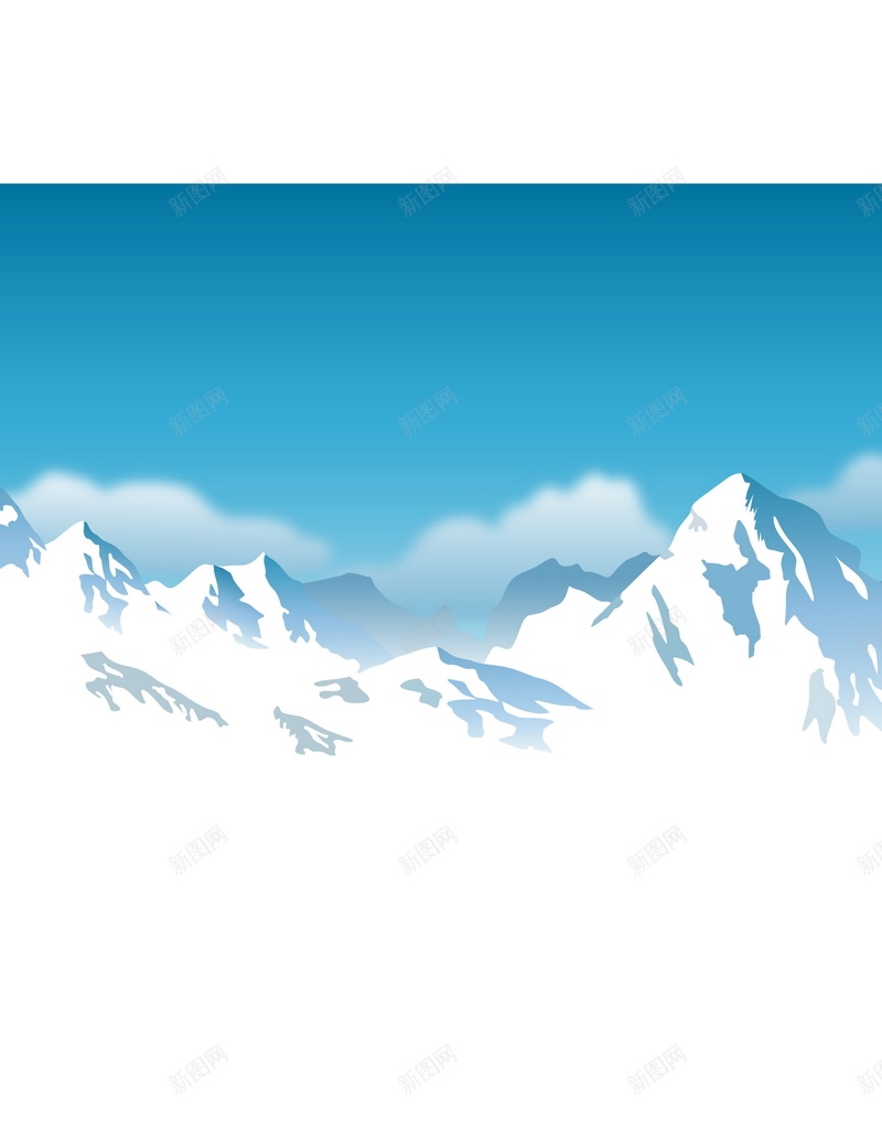 雪山冰山矢量图ai设计背景_新图网 https://ixintu.com 冰山 山脉 模型 矢量图 蓝色 雪山 高山