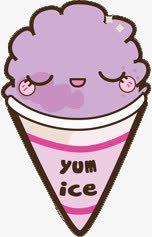 紫色可爱冰淇淋手绘人物png免抠素材_新图网 https://ixintu.com 人物 冰淇淋 可爱 紫色