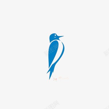 商标简笔画啄木鸟logo图标图标