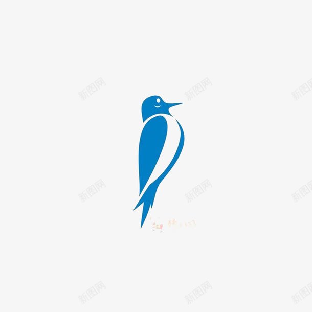 商标简笔画啄木鸟logo图标png_新图网 https://ixintu.com 啄木鸟logo 啄木鸟商标 啄木鸟简笔画 商标logo 简笔画 蓝色啄木鸟