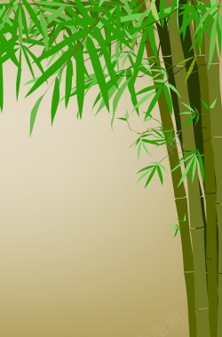 绿色竹子矢量图背景