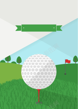 高尔夫健康会所海报矢量图背景