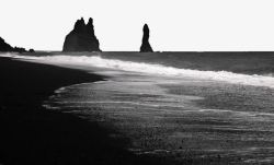 冰岛黑沙滩著名黑沙滩高清图片