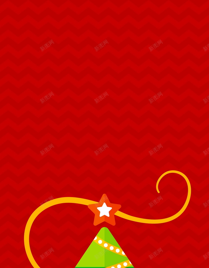 圣诞树矢量图ai设计背景_新图网 https://ixintu.com 几何 圣诞树 圣诞节 扁平 松树 渐变 红色 雪松 矢量图