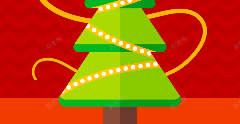 圣诞树矢量图ai设计背景_新图网 https://ixintu.com 几何 圣诞树 圣诞节 扁平 松树 渐变 红色 雪松 矢量图