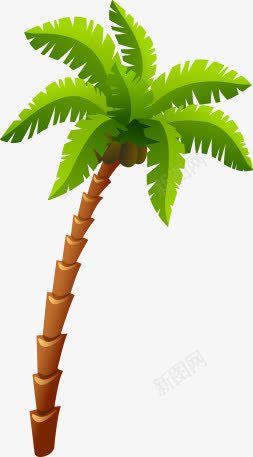 椰子树卡通标签png免抠素材_新图网 https://ixintu.com 卡通 标签 椰子树