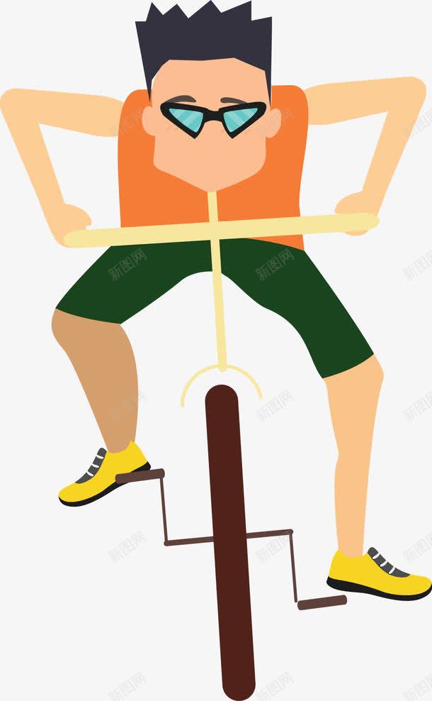 骑车男子正面图png免抠素材_新图网 https://ixintu.com 单车 卡通人 卡通骑车的人 男子 男孩 男性 矢量骑车的人 自行车 骑自行车 骑车 骑车人