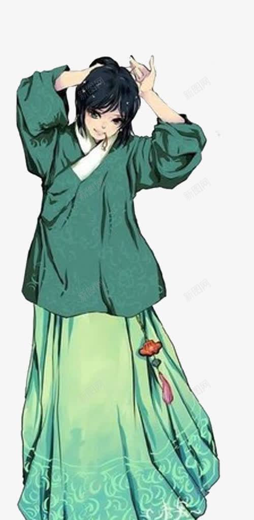 彩铅汉服png免抠素材_新图网 https://ixintu.com 卡通手绘 汉服 汉服少女 男性