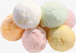 椰蓉小球实物实物冰淇淋球高清图片