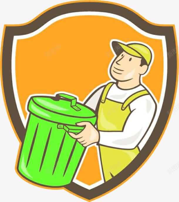 图标收垃圾的人png_新图网 https://ixintu.com 图标 垃圾 垃圾场 垃圾桶 清洁工 清理 绿色