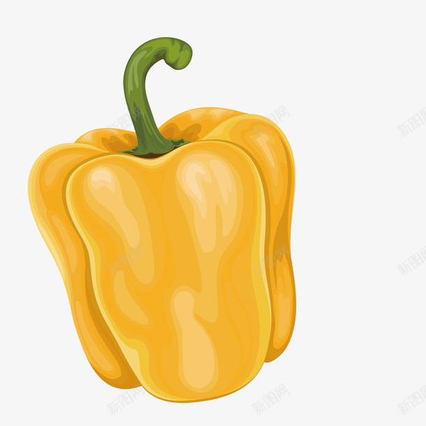 卡通黄椒图标png_新图网 https://ixintu.com 卡通图 图标 手绘图 插图 菜椒 蔬菜 黄椒