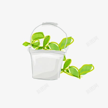 卡通吊篮png免抠素材_新图网 https://ixintu.com 卡通吊篮 卡通植物 绿色 绿色植物