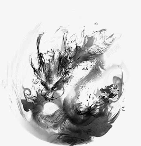 水墨墨迹png免抠素材_新图网 https://ixintu.com 中国风 唯美 水墨 精美 黑白