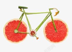 水果自行车创意水果高清图片