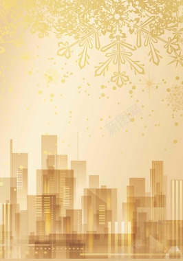 金色城市背景装饰矢量图背景