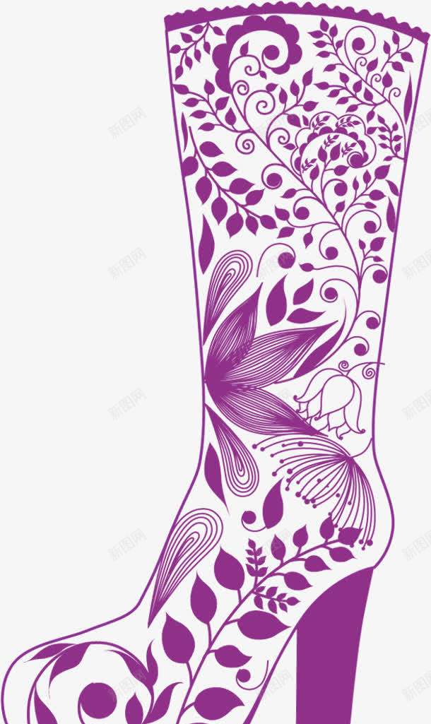 紫色创意花纹png免抠素材_新图网 https://ixintu.com 创意 紫色 花纹 设计