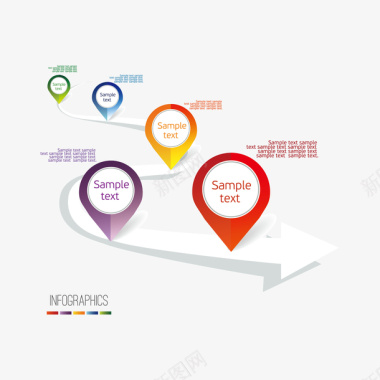 箭头和定位标识矢量图图标图标