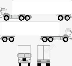 白色大货车大货车矢量图高清图片