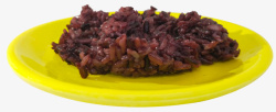 牛肉饭咖喱鸡饭碟子实物煮熟的紫米食物高清图片