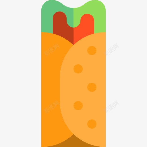 Burrito图标png_新图网 https://ixintu.com 墨西哥食品 快餐 煎饼 玉米饼 肉类 食品 食品和餐厅