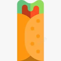 墨西哥玉米饼Burrito图标高清图片