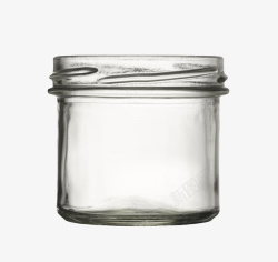 透明无盖的塑料瓶罐实物素材