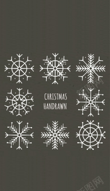 黑白雪花圣诞背景矢量图背景