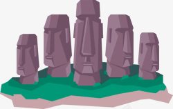 复活节岛巨人石像素材