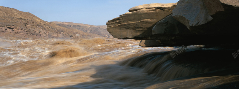 黄河瀑布图背景