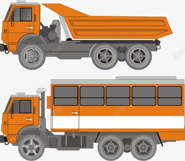 手绘大卡车png免抠素材_新图网 https://ixintu.com 大卡车 手绘 运输