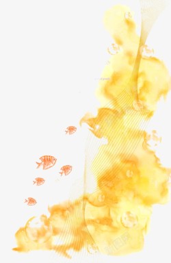 水底动物黄色小鱼高清图片
