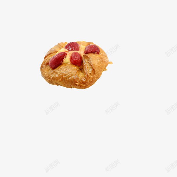 一个圆形的带水果的面包png免抠素材_新图网 https://ixintu.com 圆形面包 水果面包 蛋糕 面包