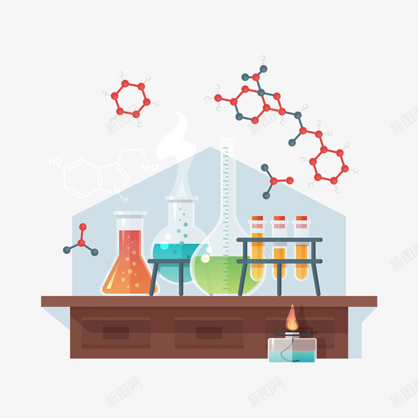 手绘化学1png免抠素材_新图网 https://ixintu.com 化 学 手 矢 绘 量