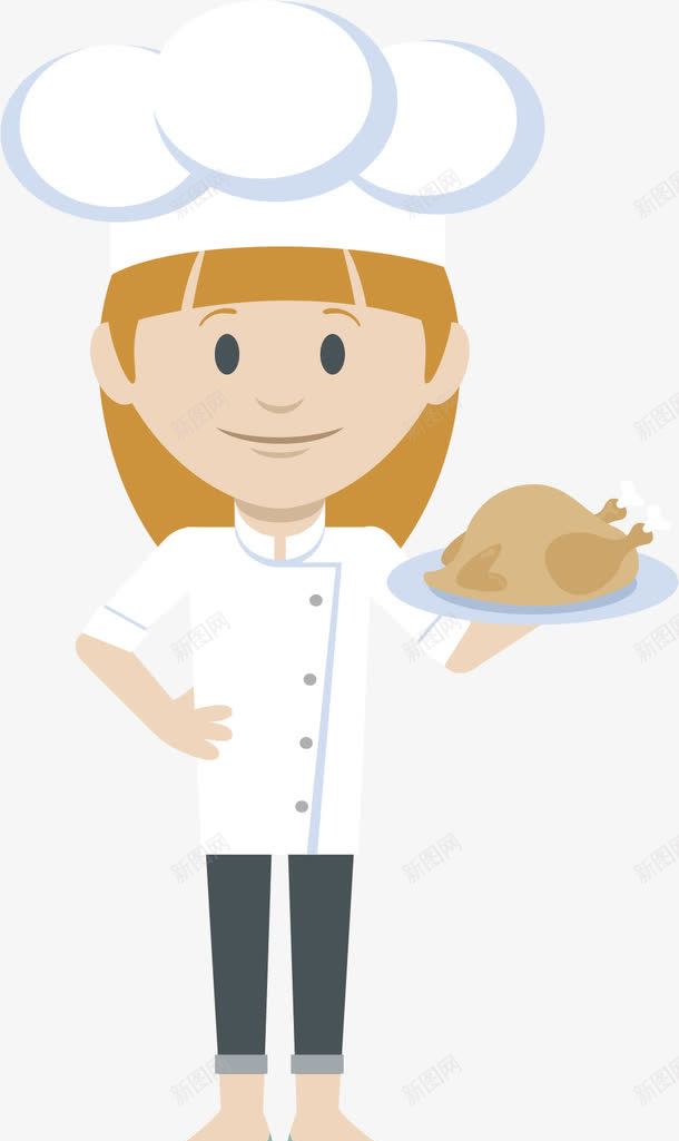 端着火鸡的女厨师png免抠素材_新图网 https://ixintu.com 厨娘 女厨师 烘焙师 烤火鸡 美女厨娘 餐厅大厨