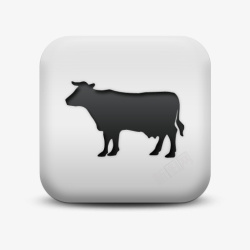 cow不光滑的白色的广场图标动物动物高清图片
