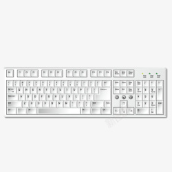 精美白色台式机键盘矢量图素材