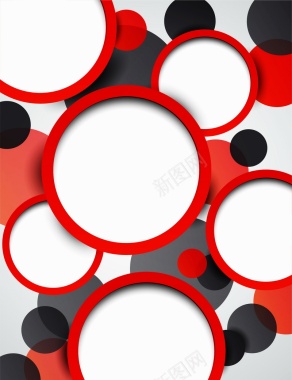 红色圆环矢量图背景